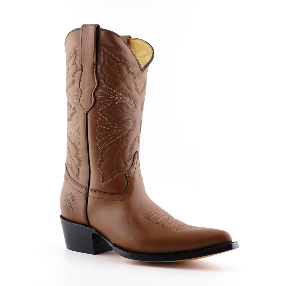 Grinders Dallas Brown Ladies Cowboy Western Mid Calf Toe Classic Leather Boots 